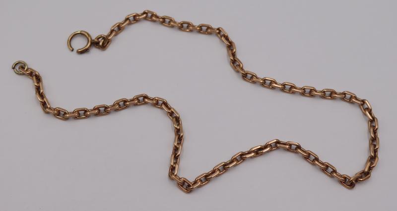 JEWELRY. 9ct. Gold Chain Link Necklace. (1 of 5)