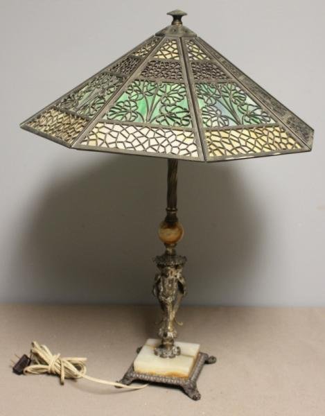 Panel Lamp.: From a Pelham Manor, NY estate. Dimensions: 18.25" high x 25" wide.