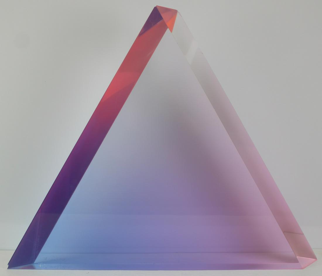 VASA VELIZAR MIHICH (AMERICAN/YUGOSLAVIAN, B.1933): "#1869". Cast acrylic sculpture, 1981. Signed, dated and inscribed at lower edge: "#1869, Vasa '81". Ex Doyle, NY lot, Nov. 2017. From a New York, NY collection. - Dimensions: 20" 