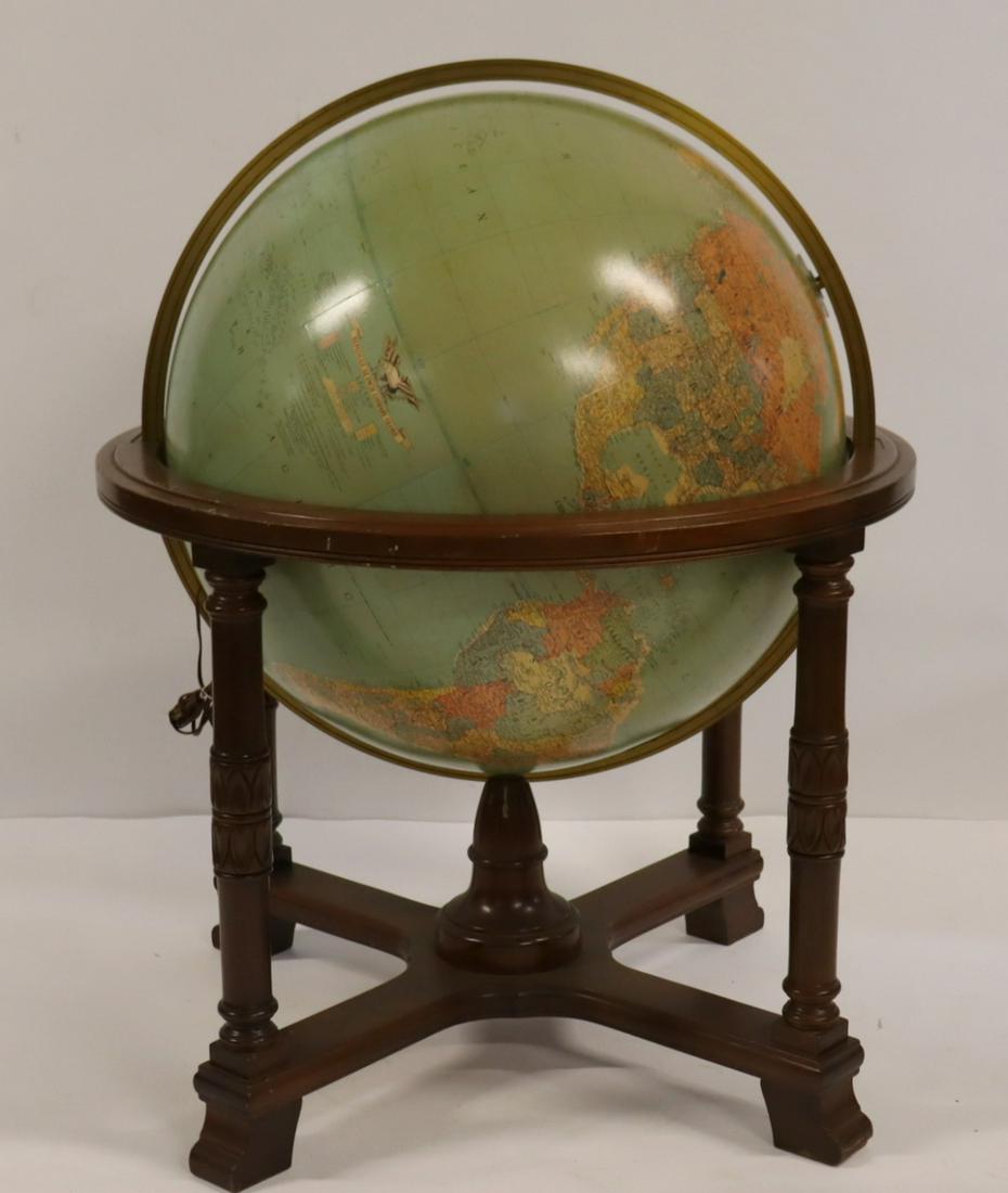 Replogle 42" Library Globe On Mahogany Base. (1 of 7)