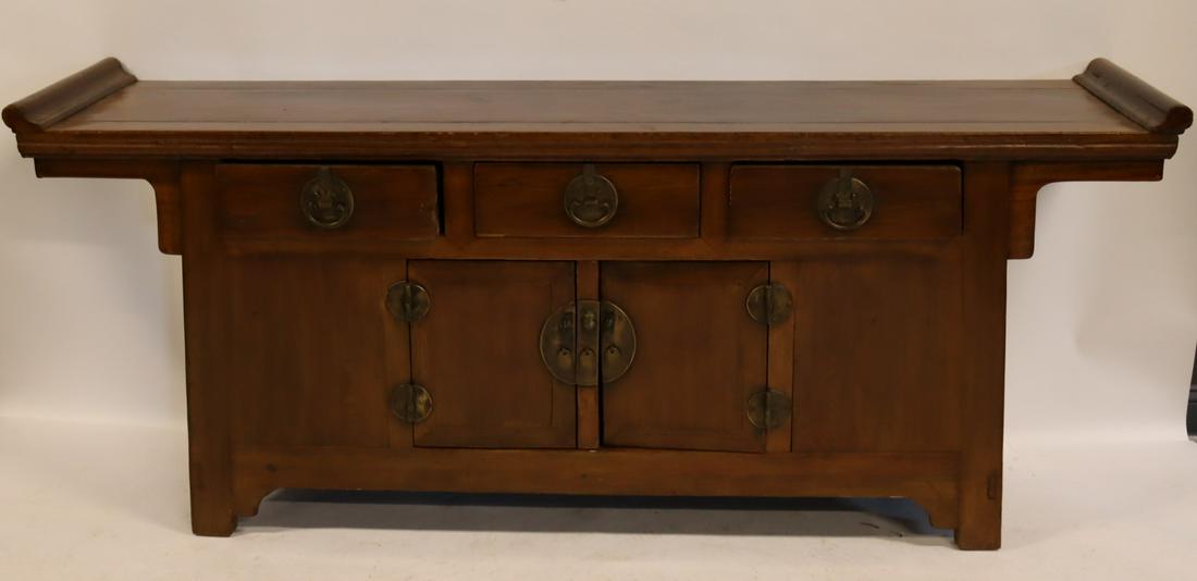 Antique Chinese Hardwood Altar Table .: From a Bronx NY estate . - Dimensions: 35" x 19" x 85"