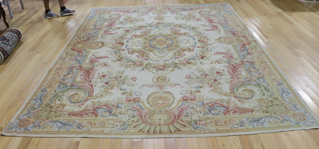 Vintage Hand Woven Aubusson Carpet. (1 of 7)