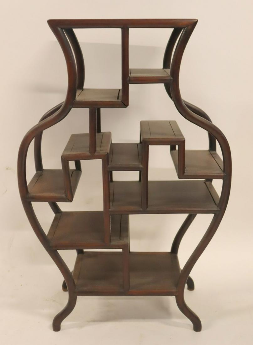 Antique Asian Hardwood Table Top Etagere. (1 of 5)