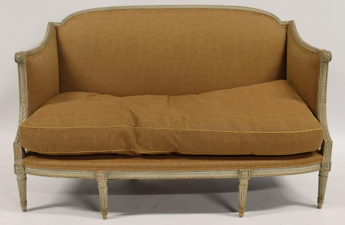 Antique Finely Carved Louis XV1 Style Settee. (1 of 7)