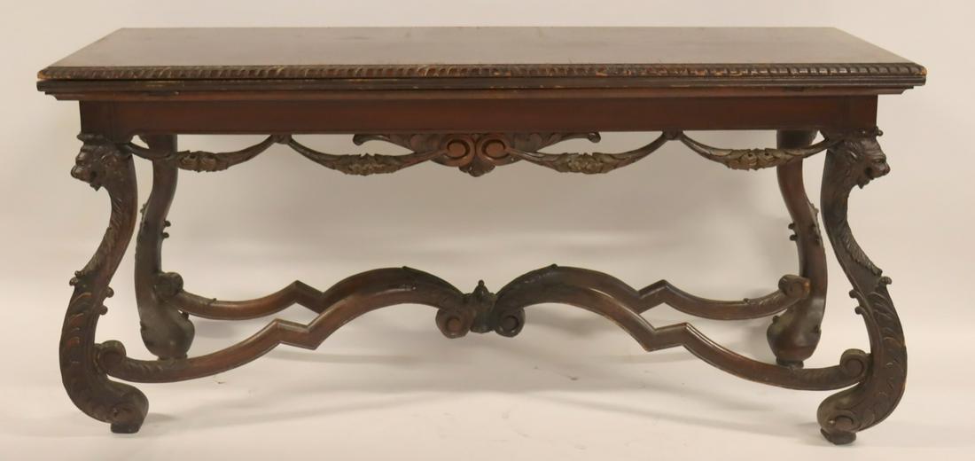 Antique Continental Carved Flip Top Table. (1 of 10)