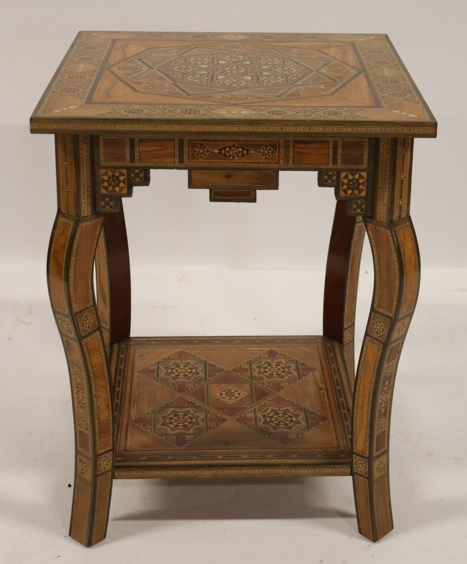 Syrian Mother Of Pearl Inlaid Table.: From a Sutton Place NYC estate. - Dimensions: 24" x 19" x 19"