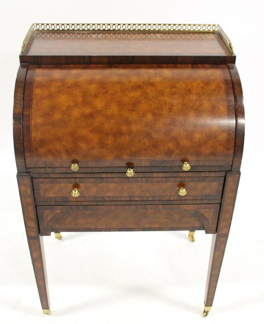 Maitland Smith Signed Barrel Top Desk.: From a Rye NY estate. - Dimensions: 42" x 26" x 19"