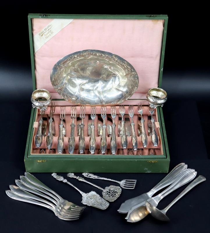 SILVER. Assorted German .800 Silver Hollowware and (1 of 13)