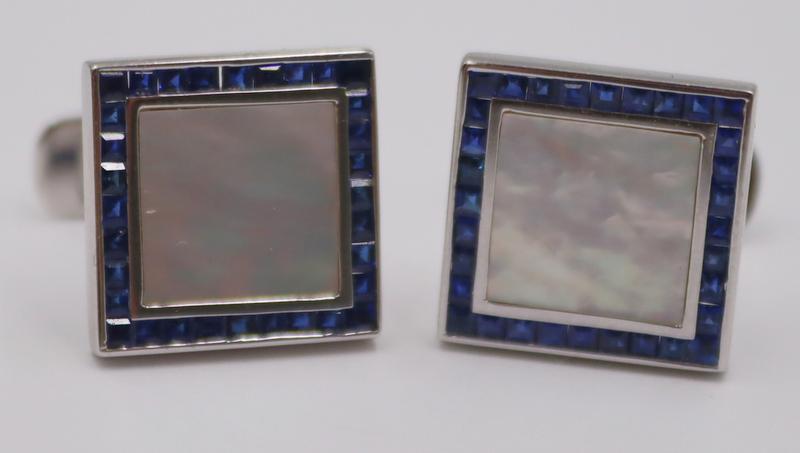 JEWELRY. Pair of DIF 18kt Gold, Mother-of-Pearl (1 of 8)