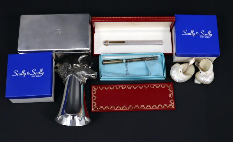 STERLING. Grouping of Tiffany & Co., Cartier, and (1 of 17)
