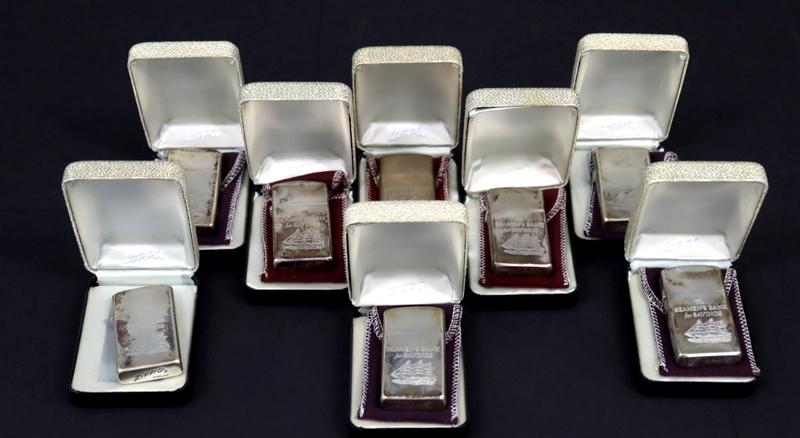 JEWELRY. (8) Cased Zippo Sterling Lighters. (1 of 11)