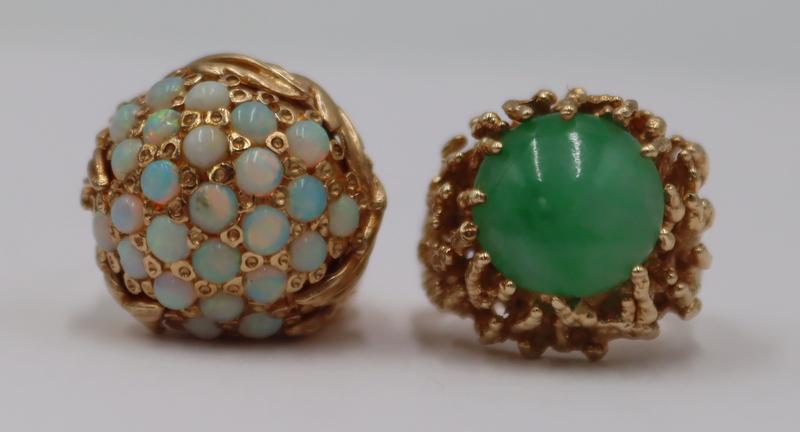 JEWELRY. (2) 14kt Gold and Gem Cocktail Rings. (1 of 14)