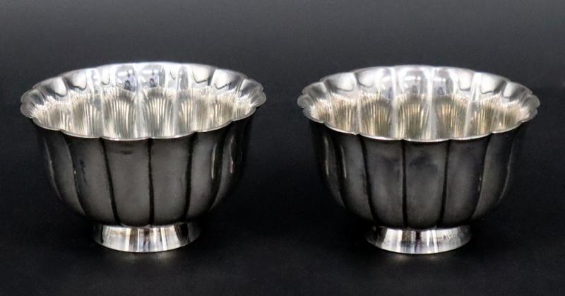 STERLING. Pr. Bvlgari Sterling Salt Cellars. (1 of 6)