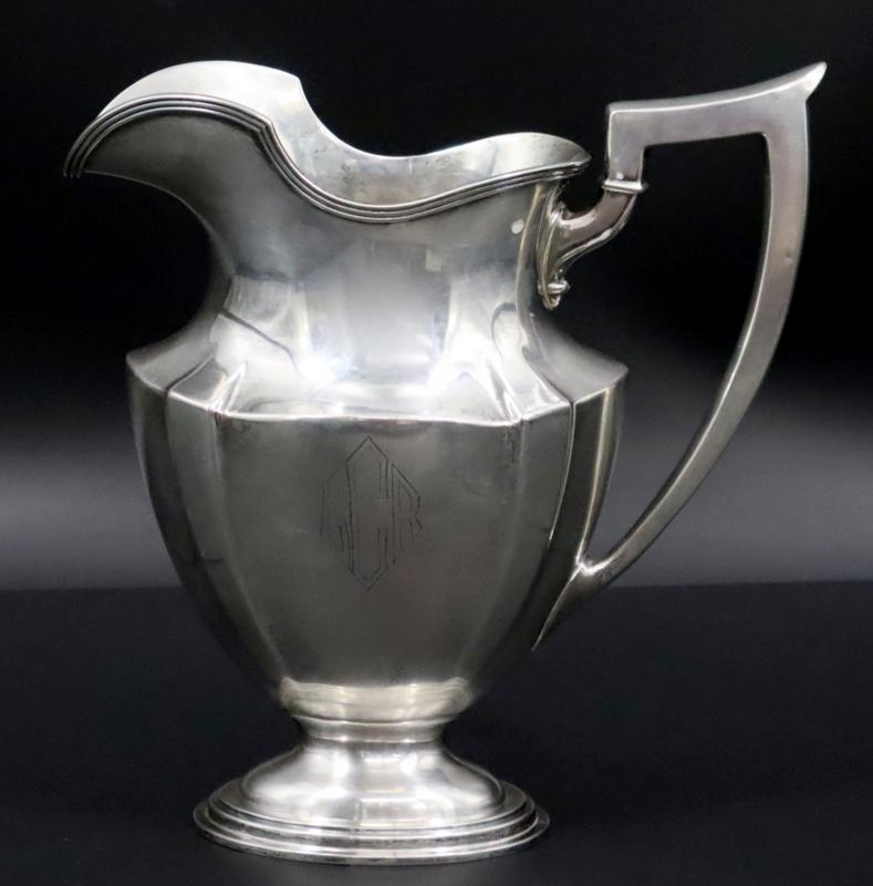 STERLING. Gorham Plymouth Sterling Water Pitcher. (1 of 7)