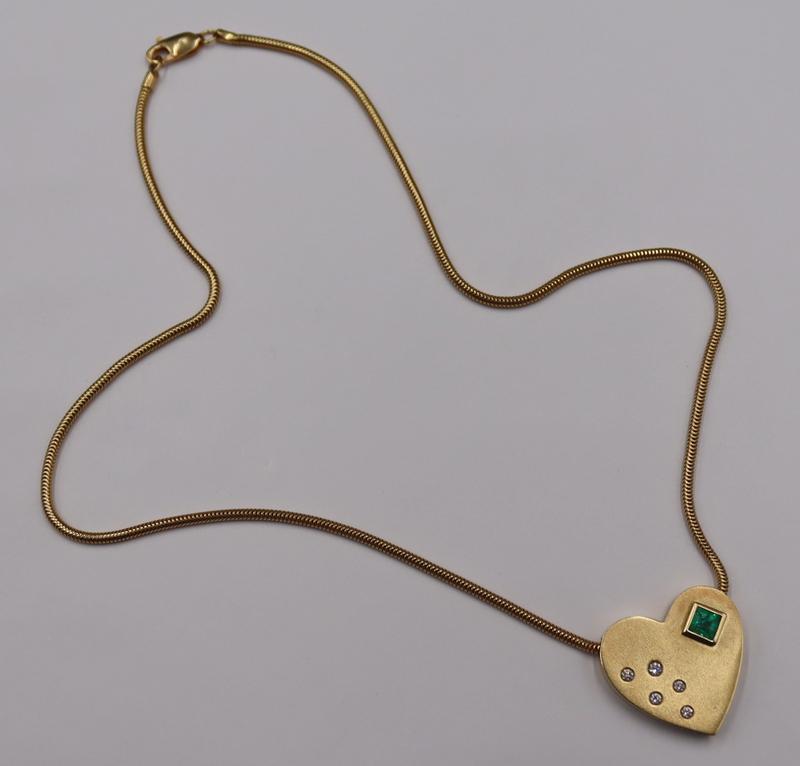 JEWELRY. Sam Lehr 18kt Gold, Emerald and Diamond (1 of 8)