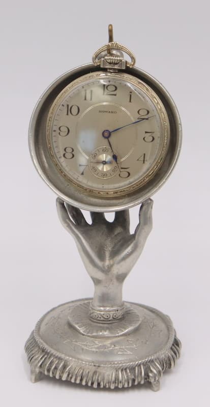 JEWELRY. Achille Gamba Pewter Pocket Watch Holder. (1 of 12)