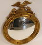 Vintage Giltwood Bullseye Mirror With Eagle Crown