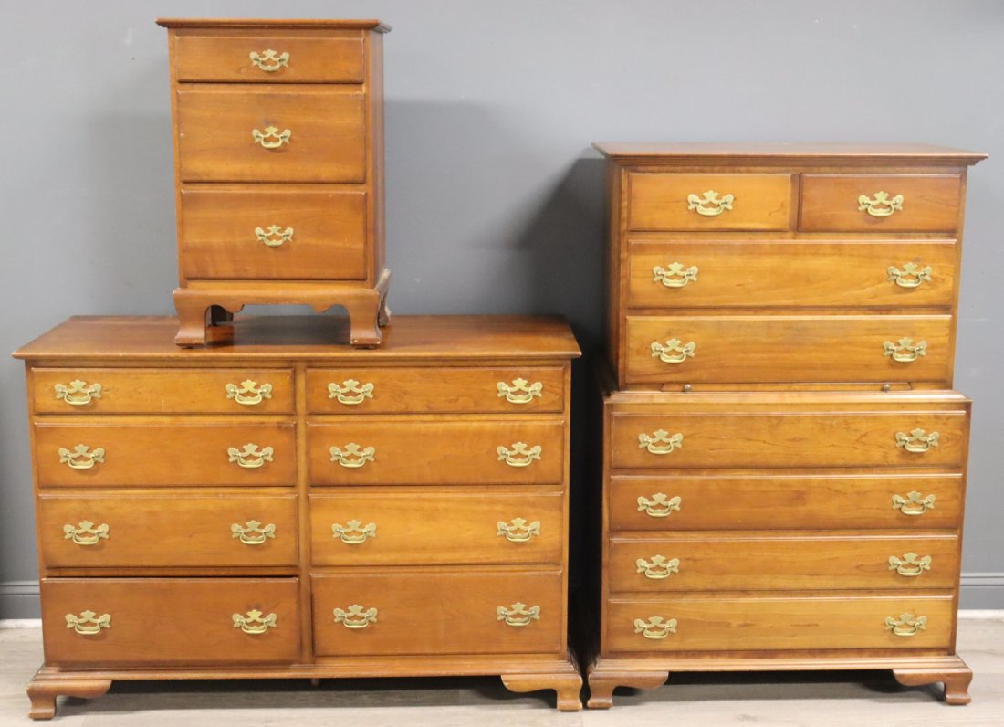 L & J Stickley Signed Cherry Bedroom Set. (1 of 8)