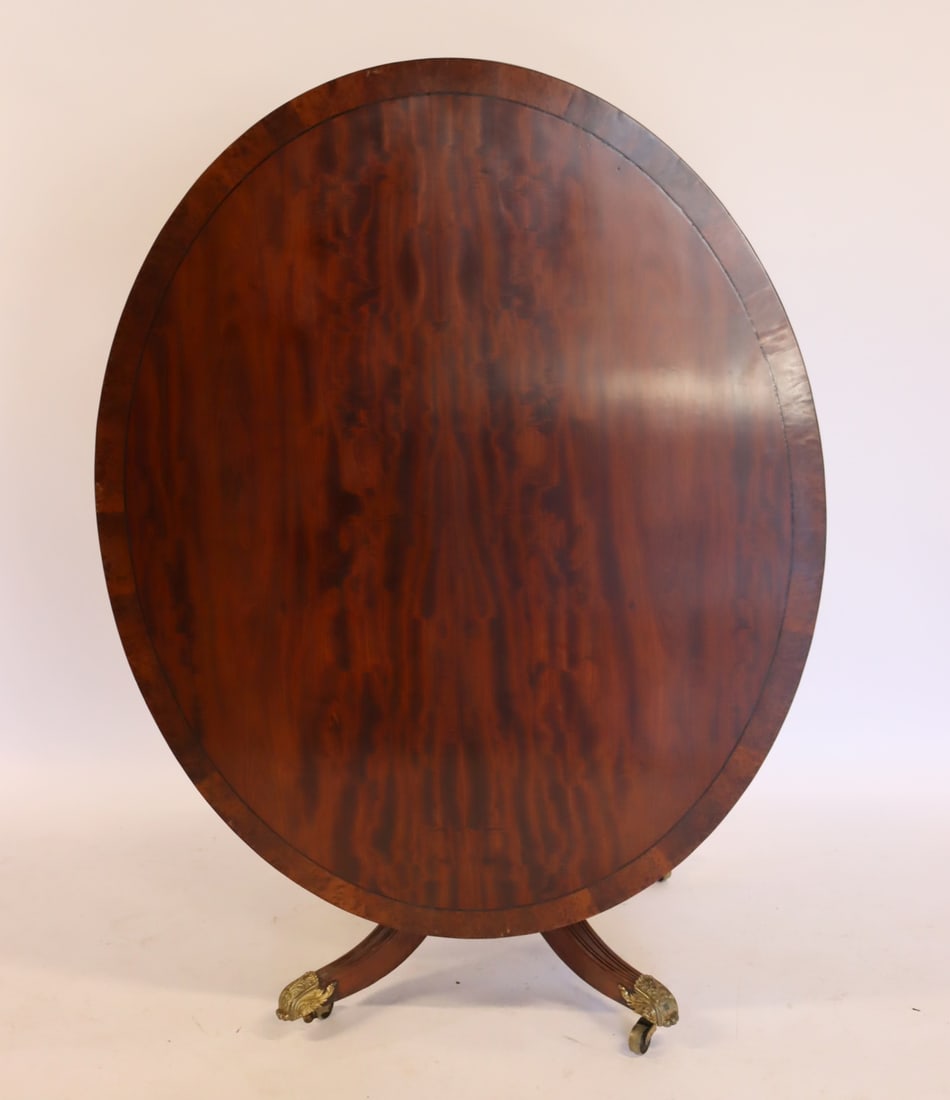 Regency Style Mahogany & Walnut Banded Breakfast (1 of 8)