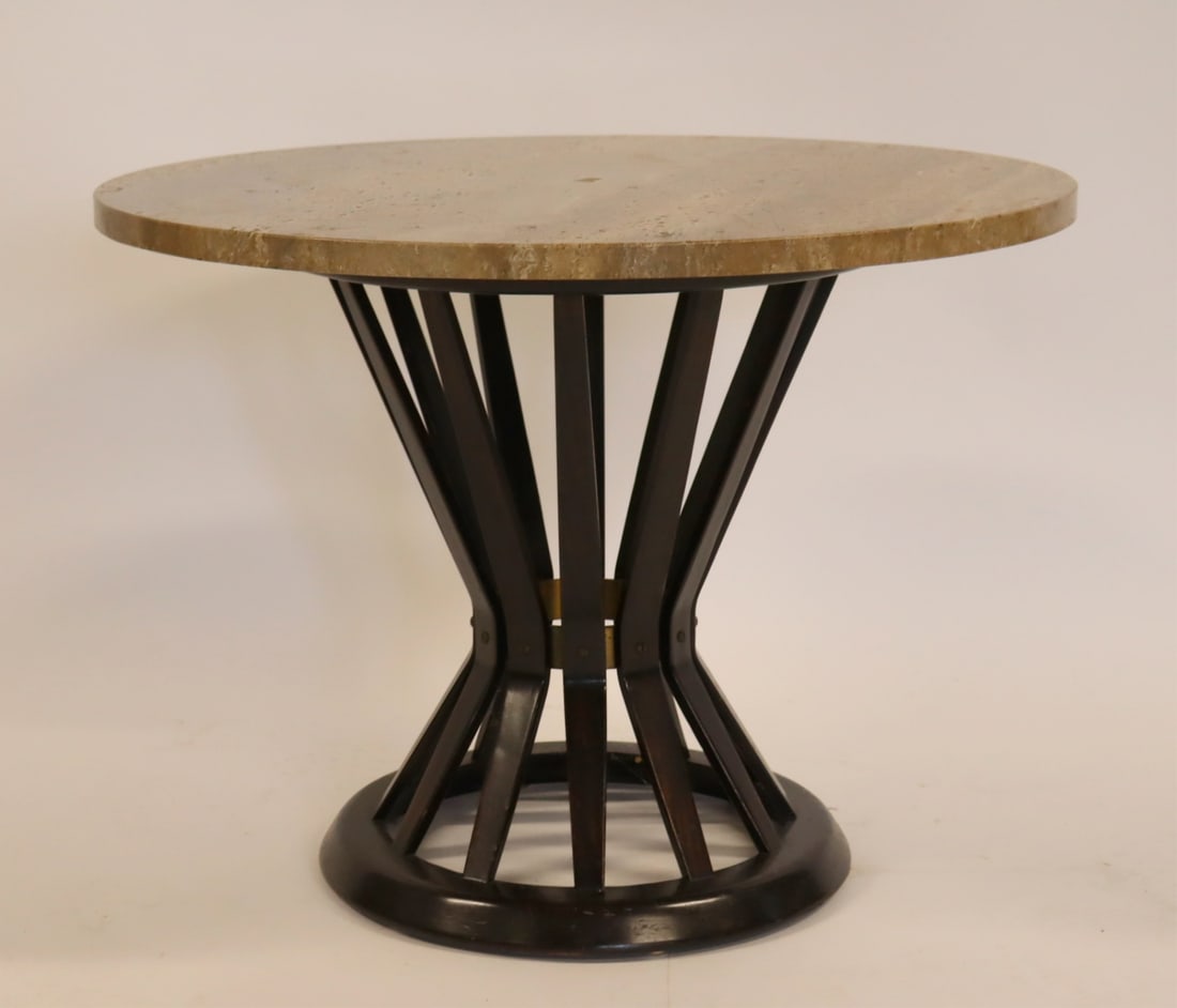 Edward Wormley For Dunbar Sheaf of Wheat Table.: Midcentury. From an Ossining, NY estate. - Dimensions: 20" h x 27" dia.