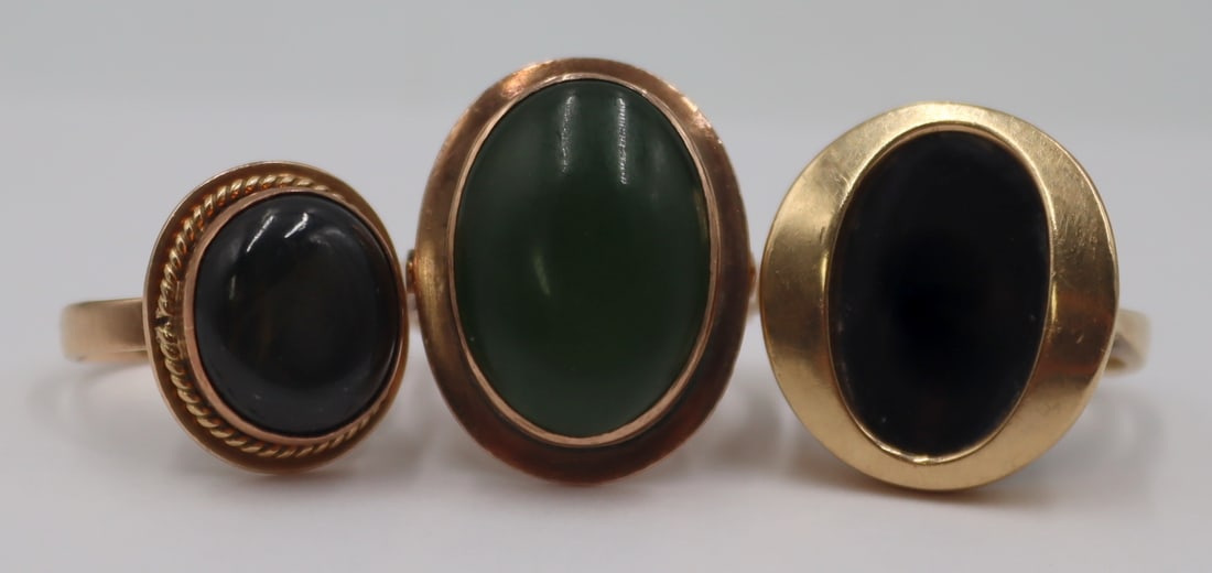 JEWELRY. (3) Vintage 14kt Gold Rings. (1 of 10)