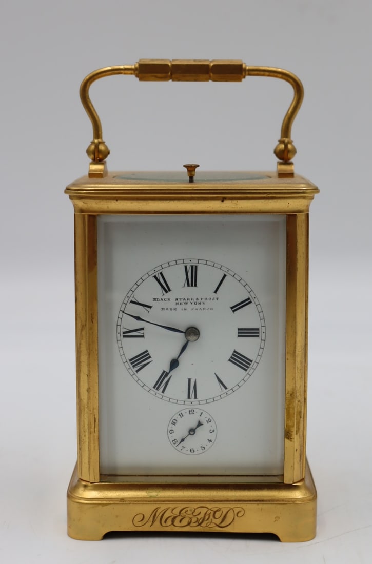 Black Starr & Frost Bronze Repeater Carriage Clock (1 of 8)