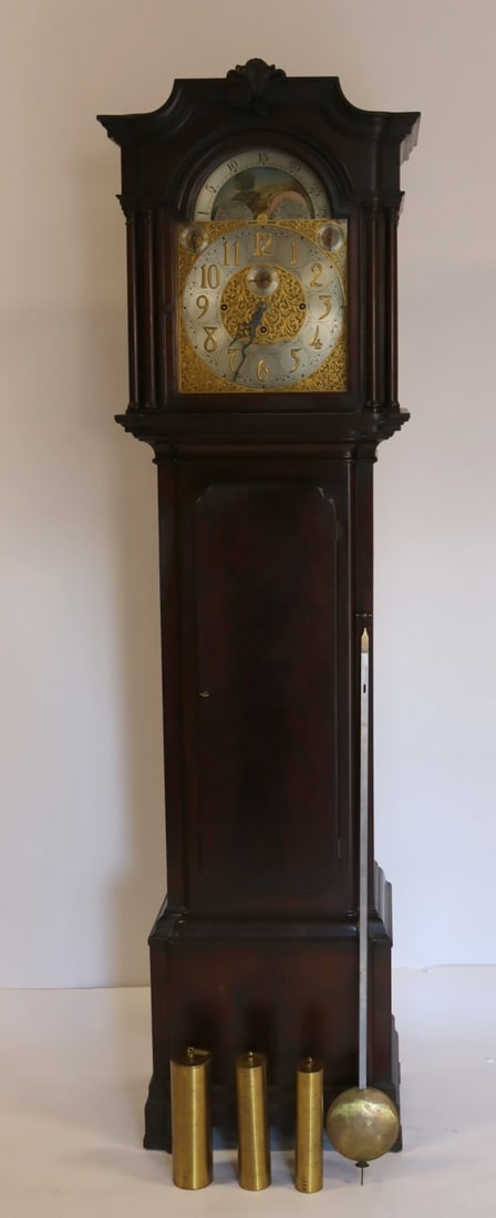 Antique Mahogany 5 Tube Grandfather Clock. (1 of 11)