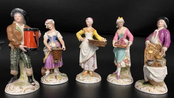 Lot Of 5 Continental Porcelain Figures. (1 of 7)