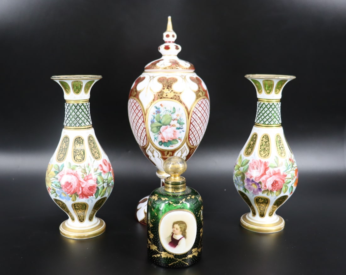 Lot Of Assorted Enameled Glass Items. (1 of 11)