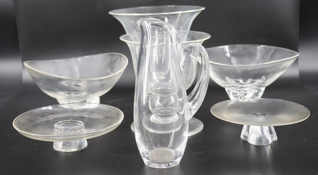 Lot Of 7 Assorted Steuben Glass Items. (1 of 5)