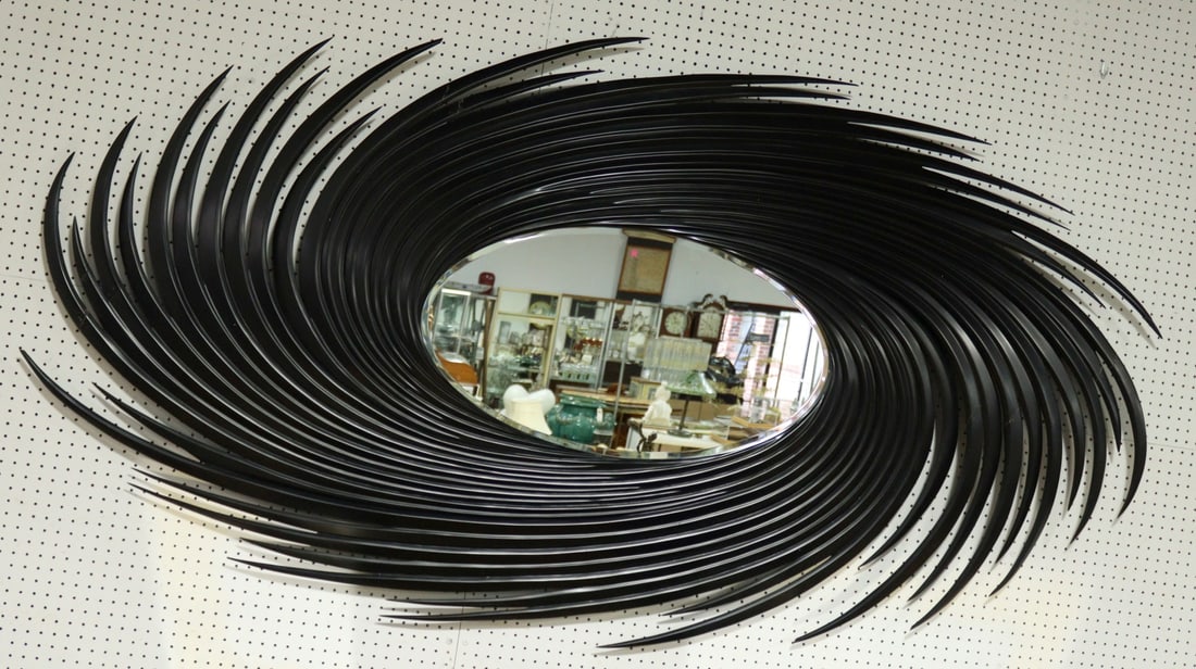 Large Christopher Guy Ebonised Wood Mirror. (1 of 8)