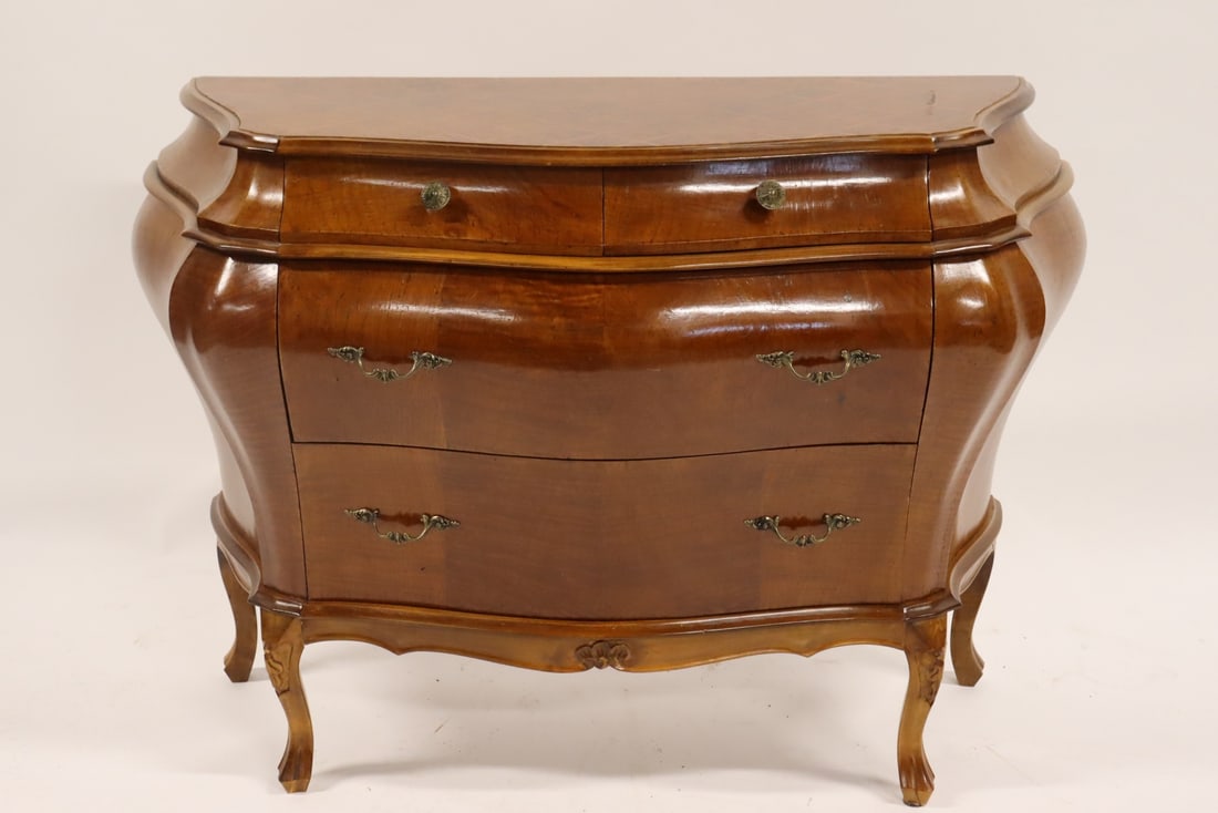 A Vintage Parquetry Inlaid Italian Style Commode. (1 of 5)