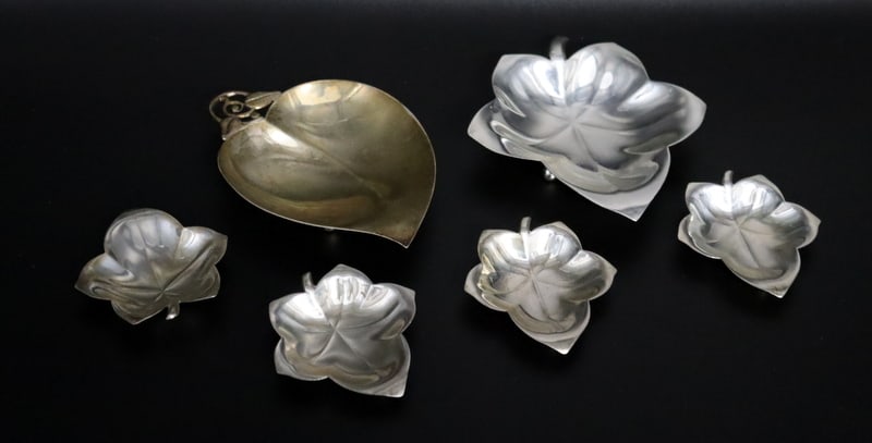 STERLING. Tiffany & Co. Sterling Leaf Form Dishes. (1 of 10)