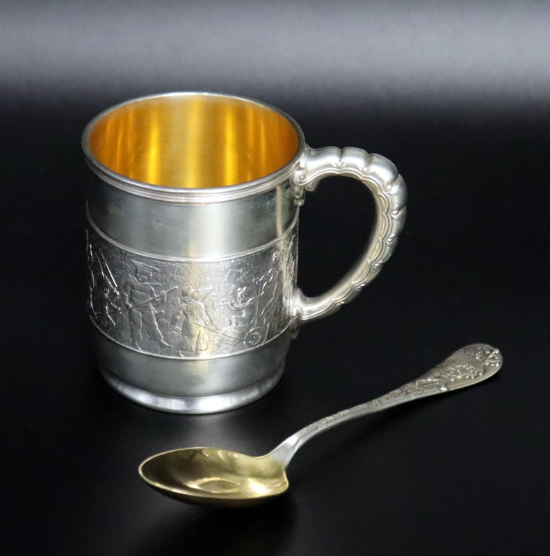 STERLING. Tiffany & Co. Sterling Christening Cup & (1 of 11)