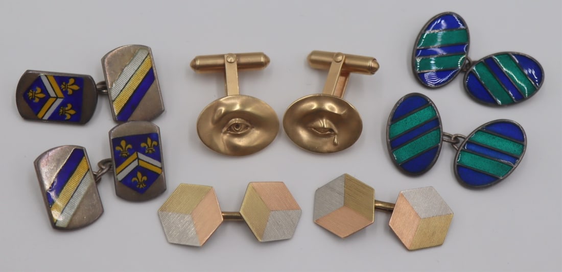 JEWELRY. Collection of Gold and Silver Cufflinks. (1 of 10)