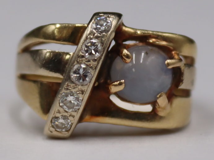 JEWELRY. 14kt Bi-color Gold, Diamond and Sapphire (1 of 8)