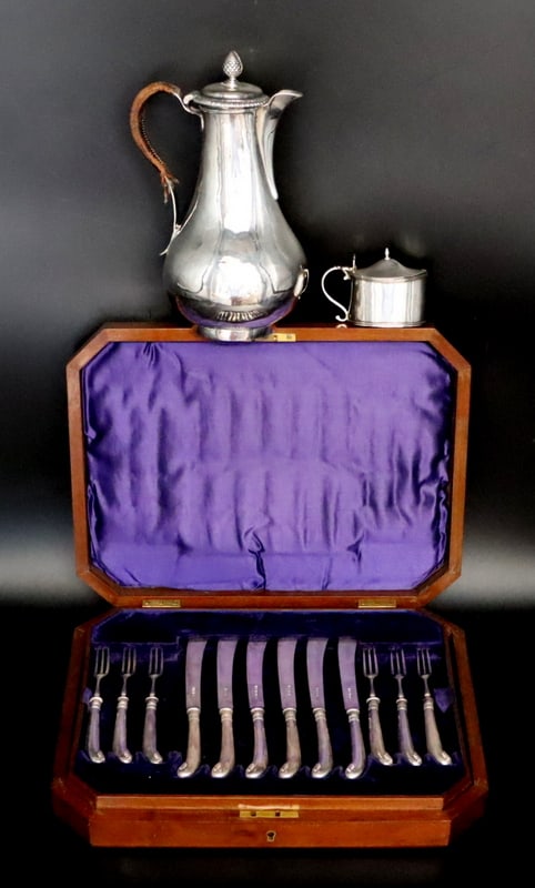 SILVER. English Silver Hollowware & Flatware. (1 of 18)