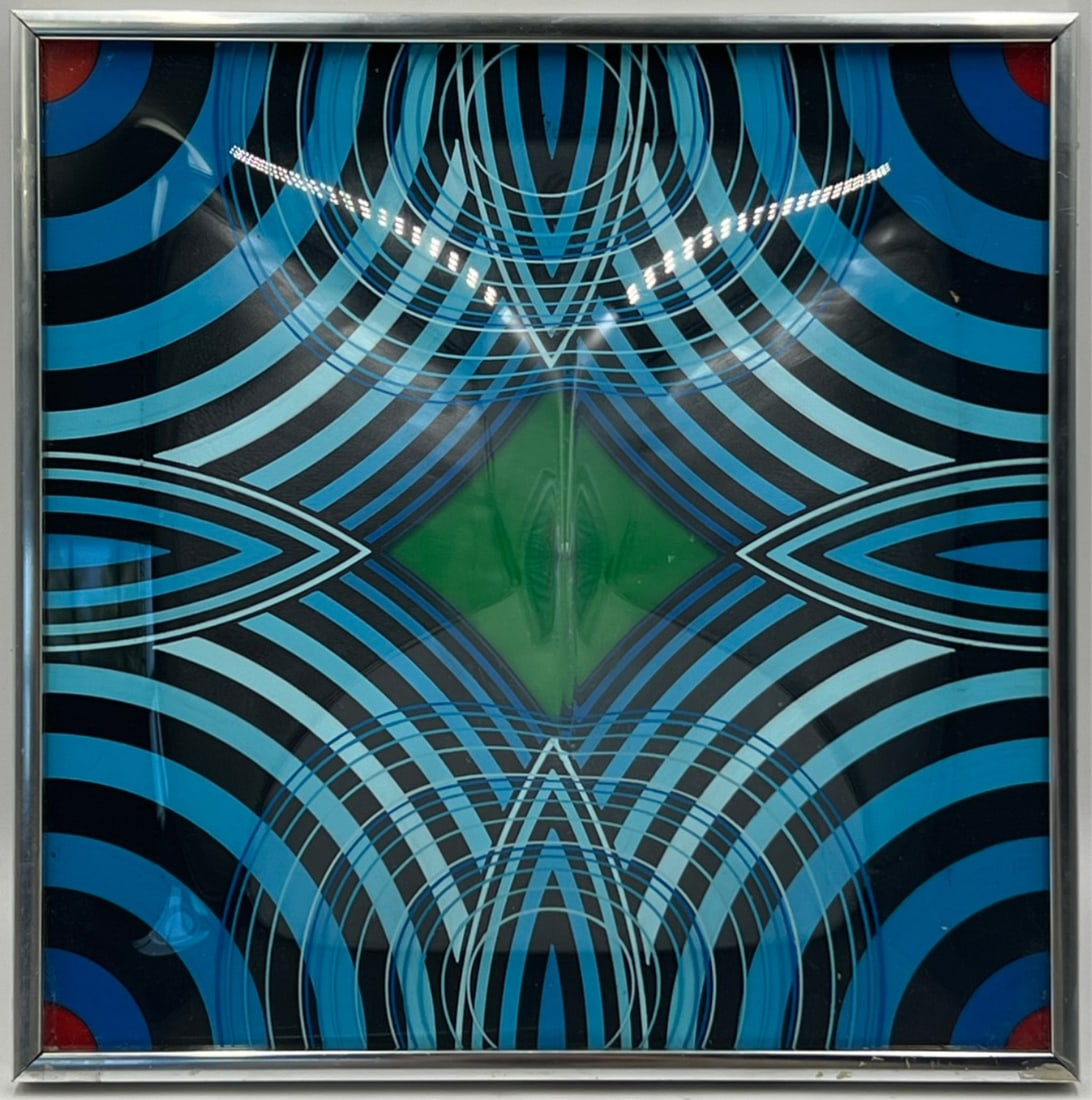 PAUL ZELANSKI (AMERICAN, 1931-2015).: 'Polydimensional' Circa 1970. Shaped plastic and mixed media. Inscribed on reverse. From a W 12th St, Manhattan, NY estate. - Dimensions: 11" h x 11" w x 5 d.