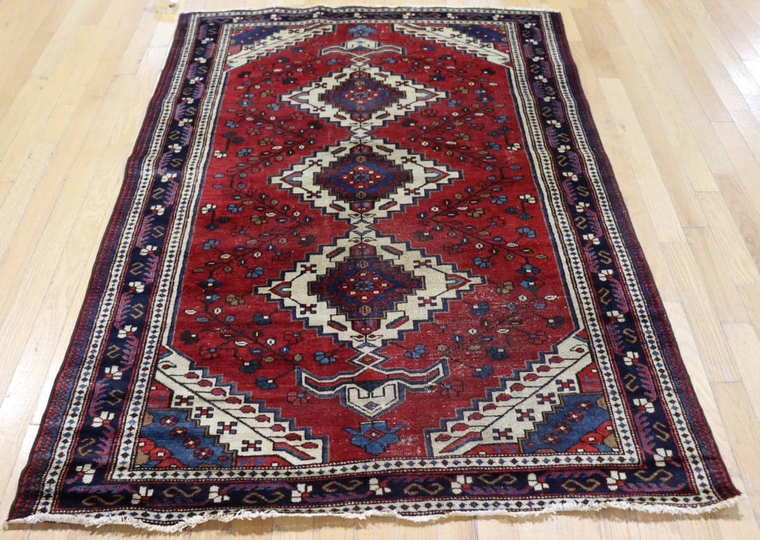 Vintage And Finely Hand Knotted Kazak Style Carpet (1 of 7)