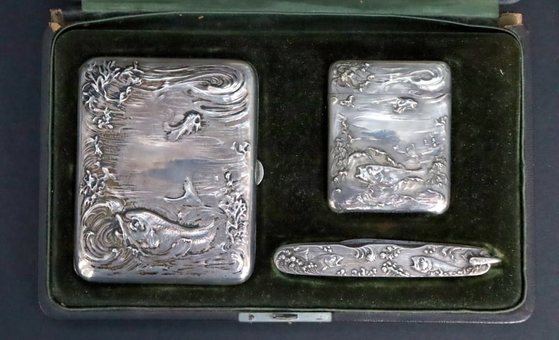 STERLING Cased (3) Pc. R. Blackinton & Co Sterling (1 of 8)