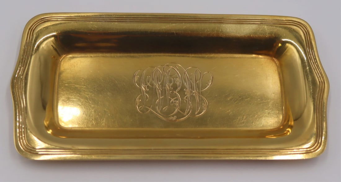 GOLD. Tiffany & Co. 18kt Gold Vanity Tray. (1 of 6)