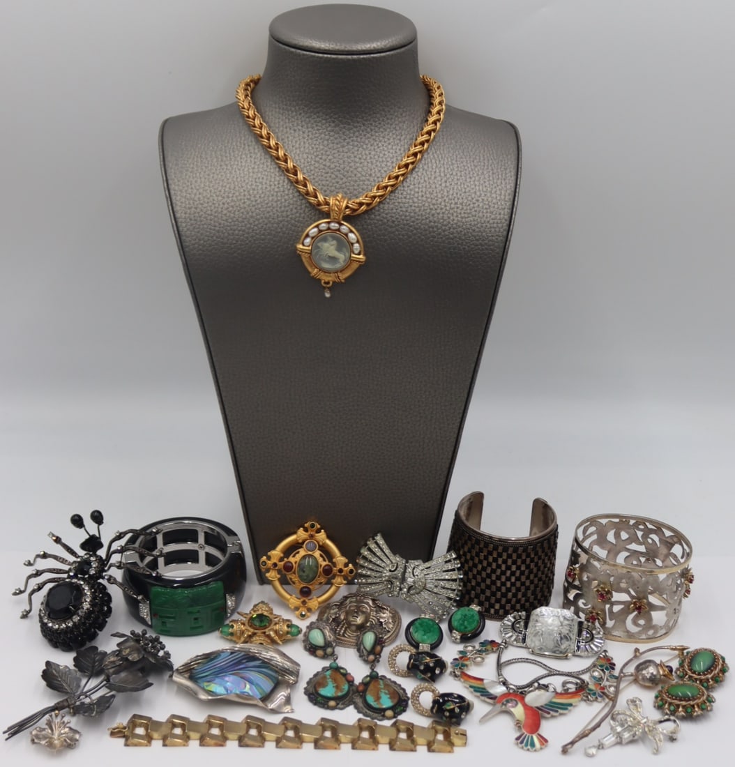 JEWELRY. 25 Pcs. of Sterling and Costume Jewelry. (1 of 20)