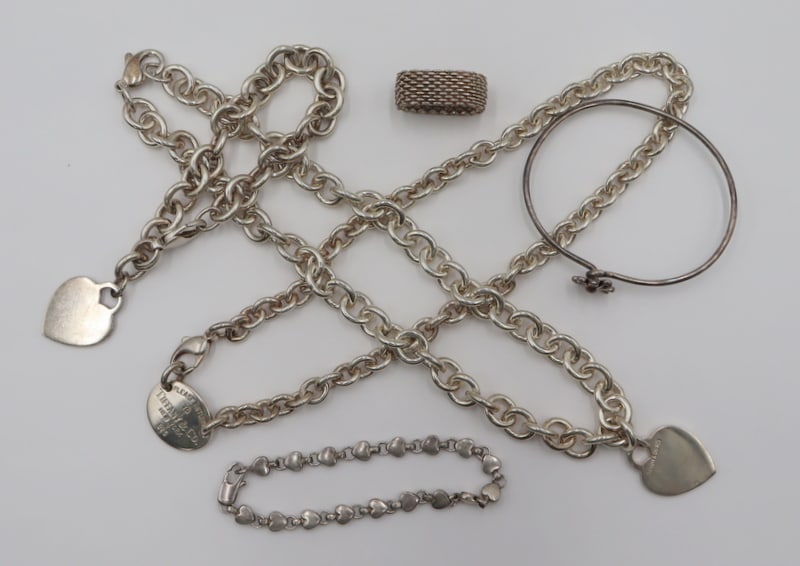 JEWELRY. Assorted Tiffany & Co. Sterling Jewelry. (1 of 14)