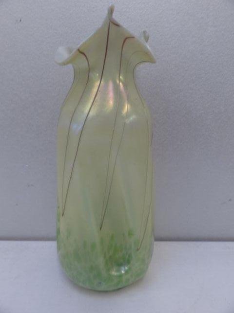 Art Glass Vase Possibly Pallme Konig.: From a New Haven, CT estate. Dimensions: 12" high.