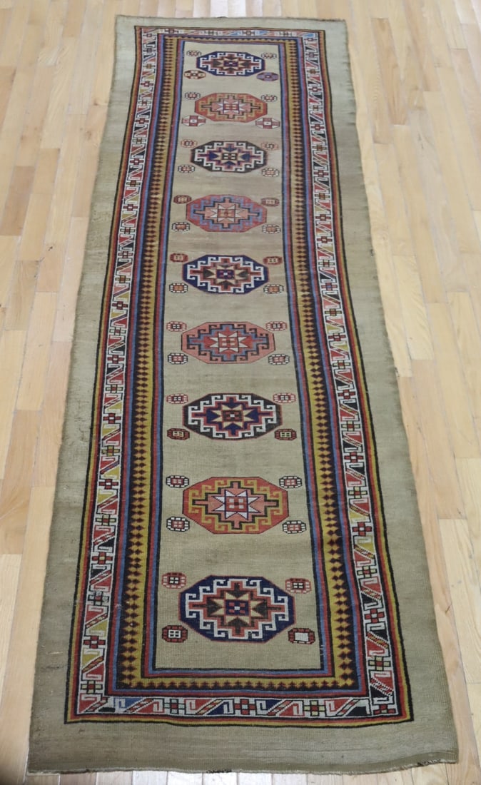 Antique & Finely Hand Knotted Serab Runner. (1 of 10)