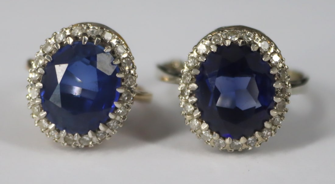 JEWELRY. (2) 10kt or 14kt Gold, Gem and Diamond (1 of 7)