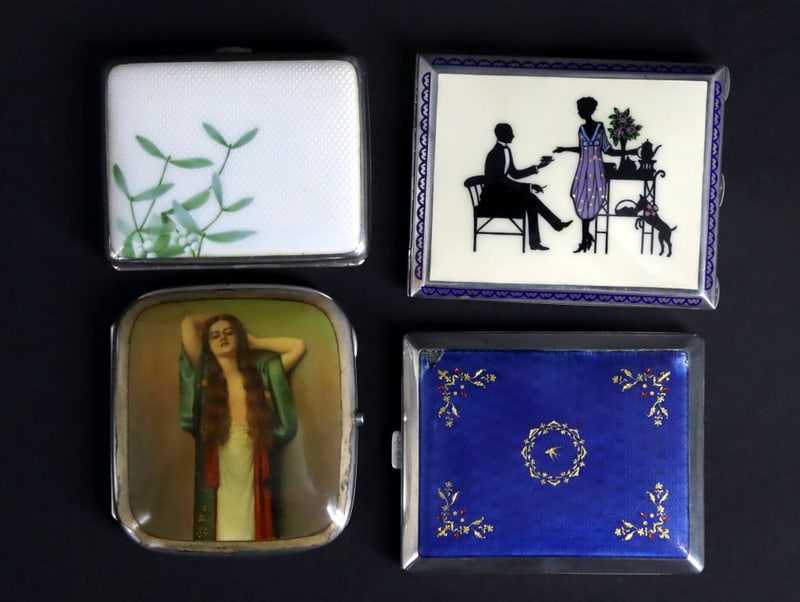 SILVER (3) Assorted Austrian .900 Silver Cigarette (1 of 18)