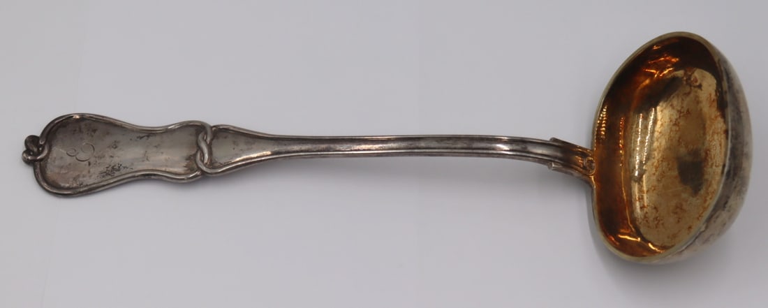 SILVER. 19th C Russian Silver Punch Ladle. (1 of 7)