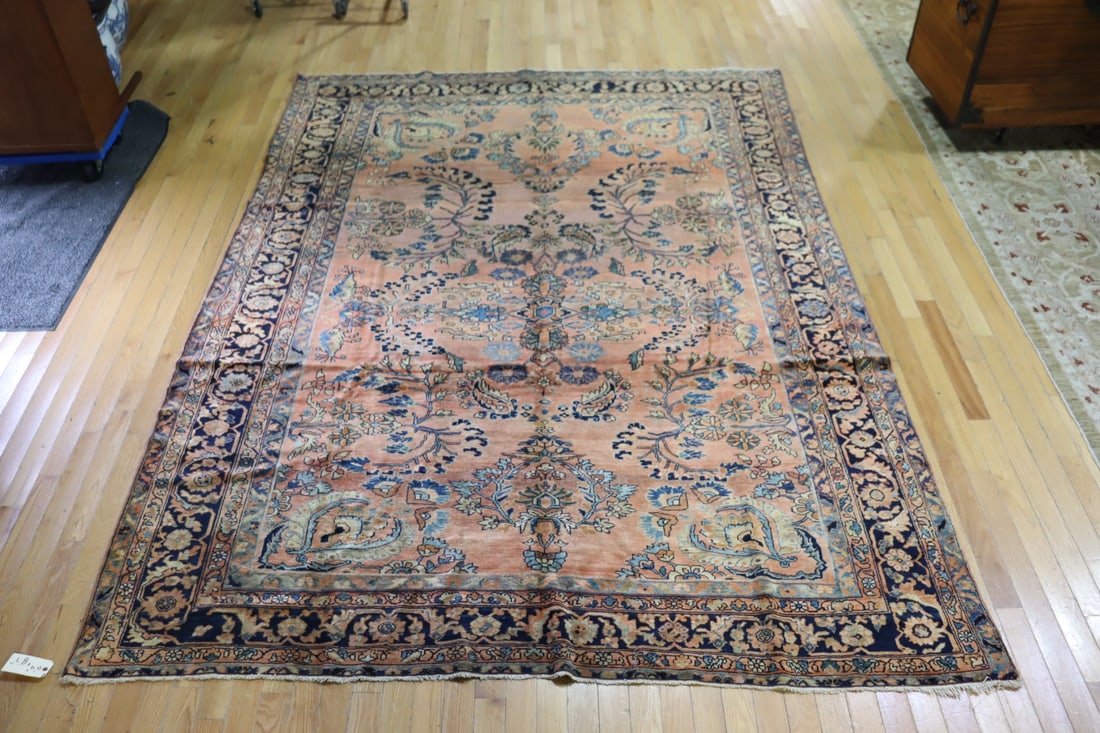 Antique And Finely Hand Knotted Sarouk Style Carpet (1 of 8)