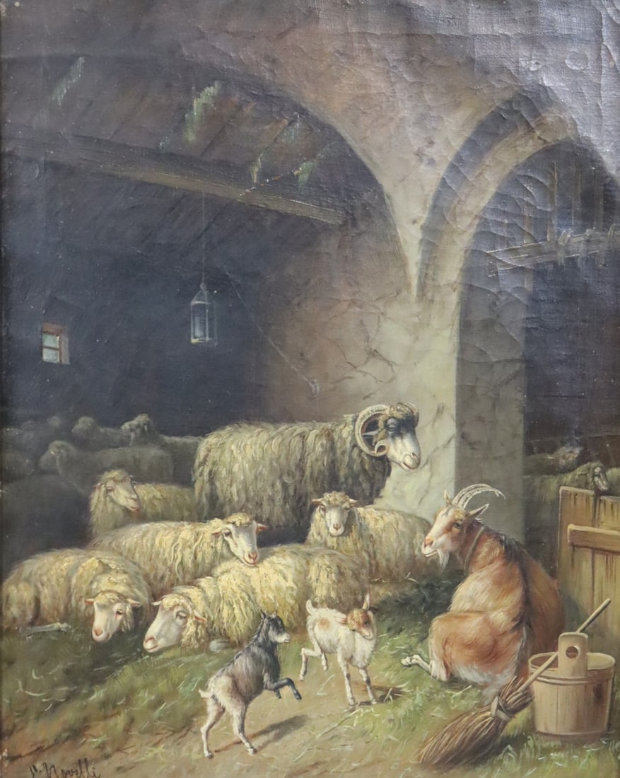 P. NOVELLI. Signed Oil On Canvas. (1 of 5)